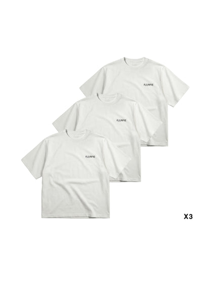 Футболка Basic logo Cream 3шт